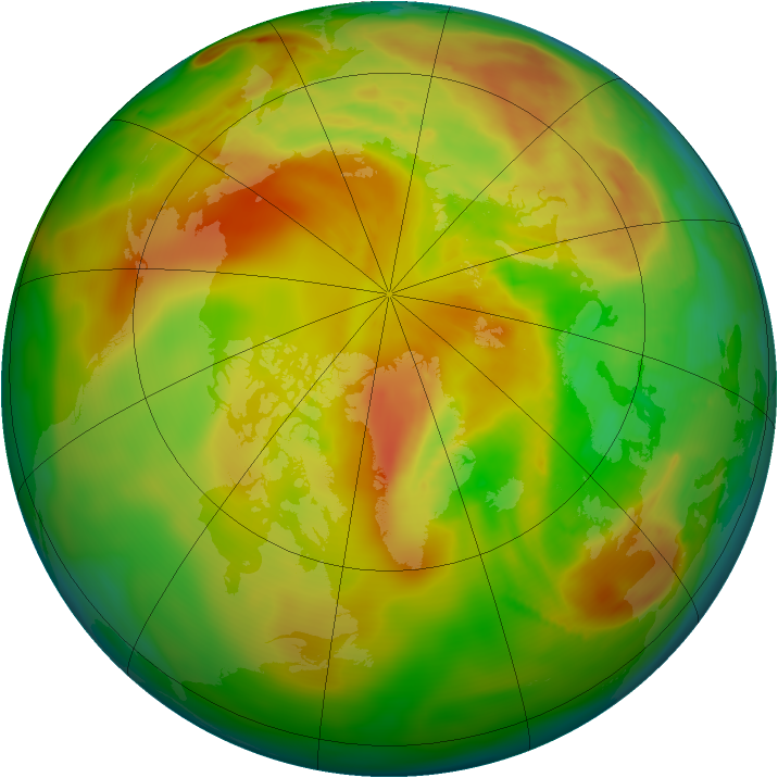 Arctic ozone map for 18 May 2013